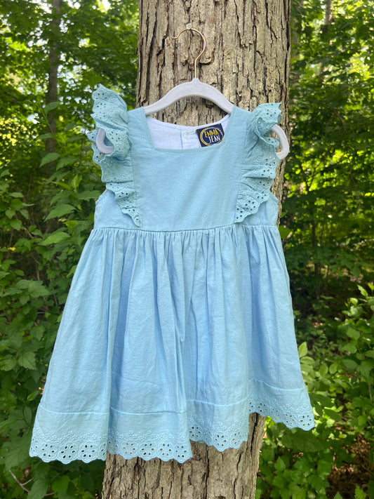 Lola Blue Eyelet Dress