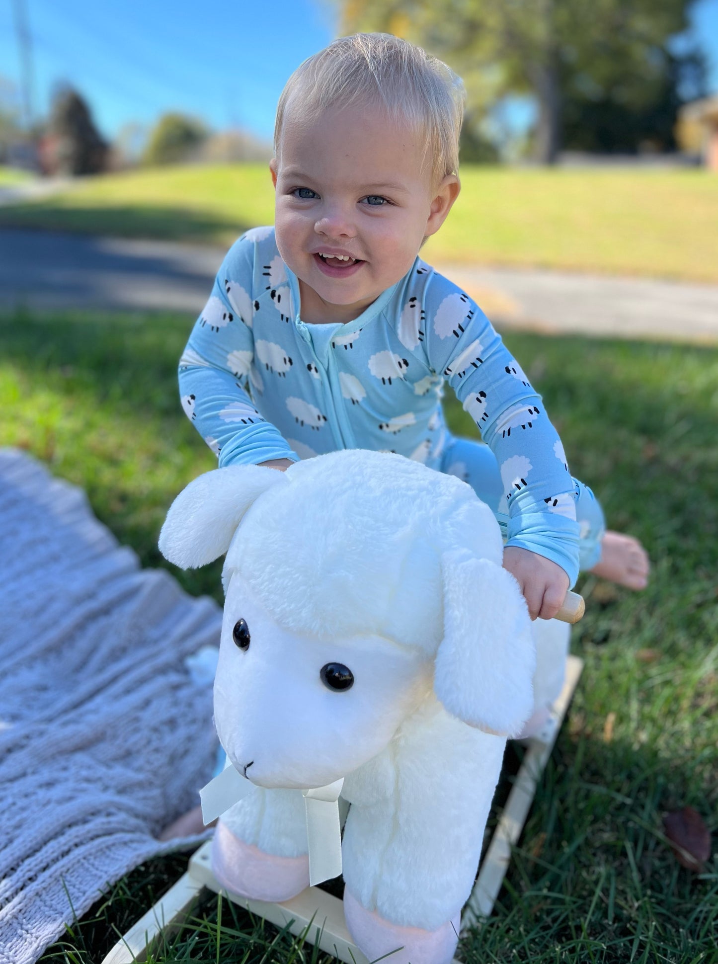 Blue Little Lamb Bamboo Sleeper