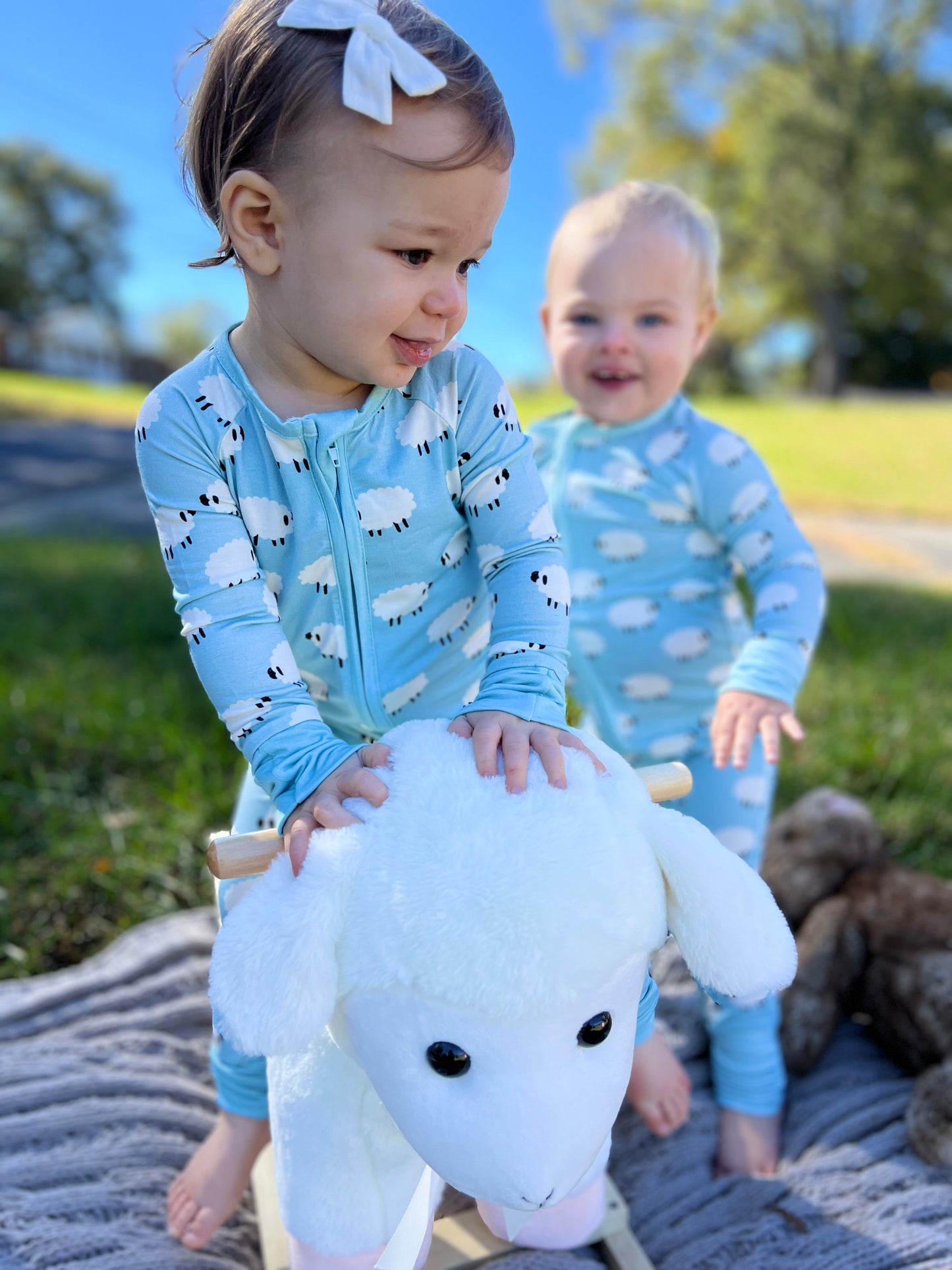 Blue Little Lamb Bamboo Sleeper