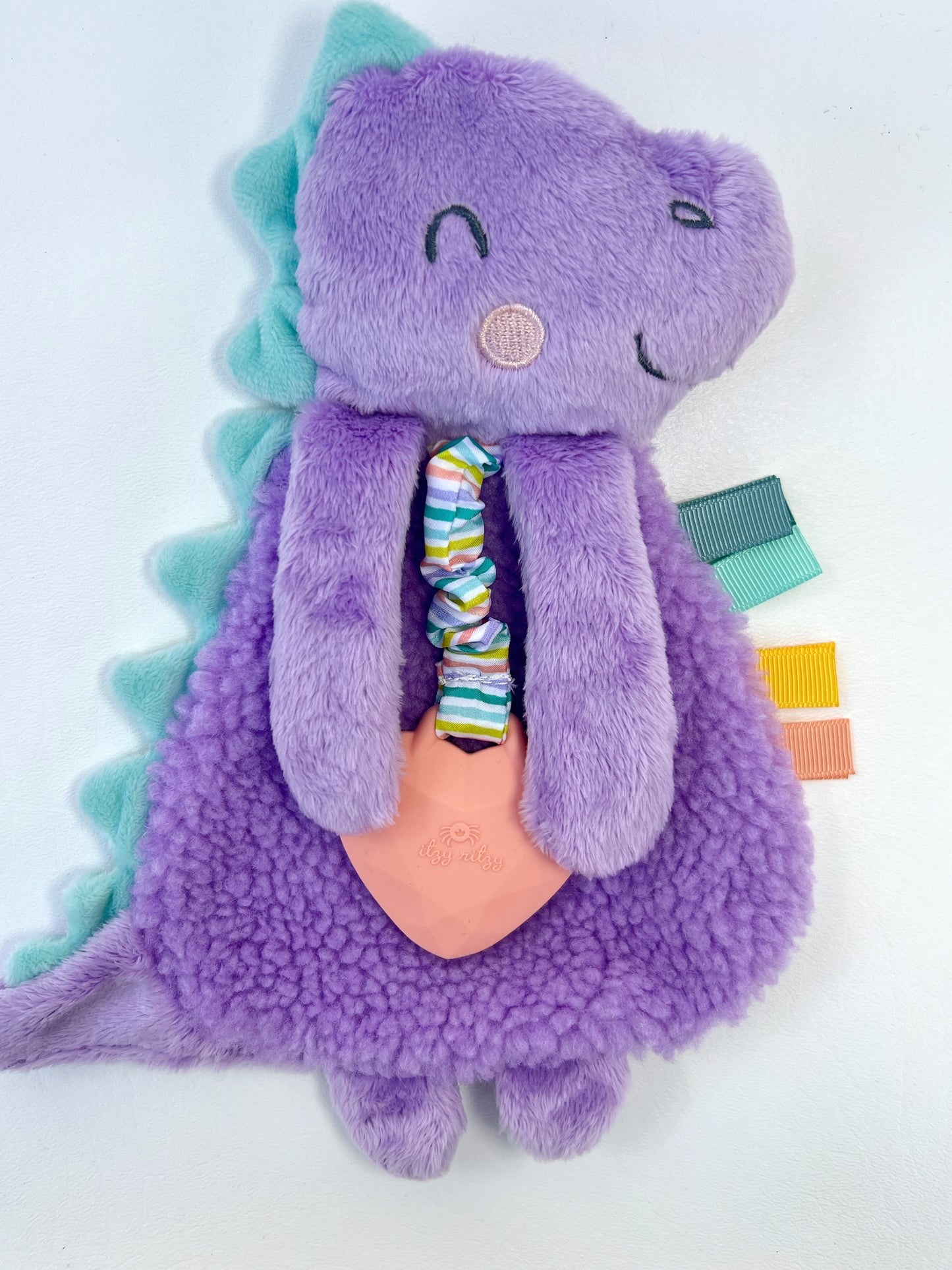 Itzy Lovey Plush and Teether Toy, Dempsey the Dino