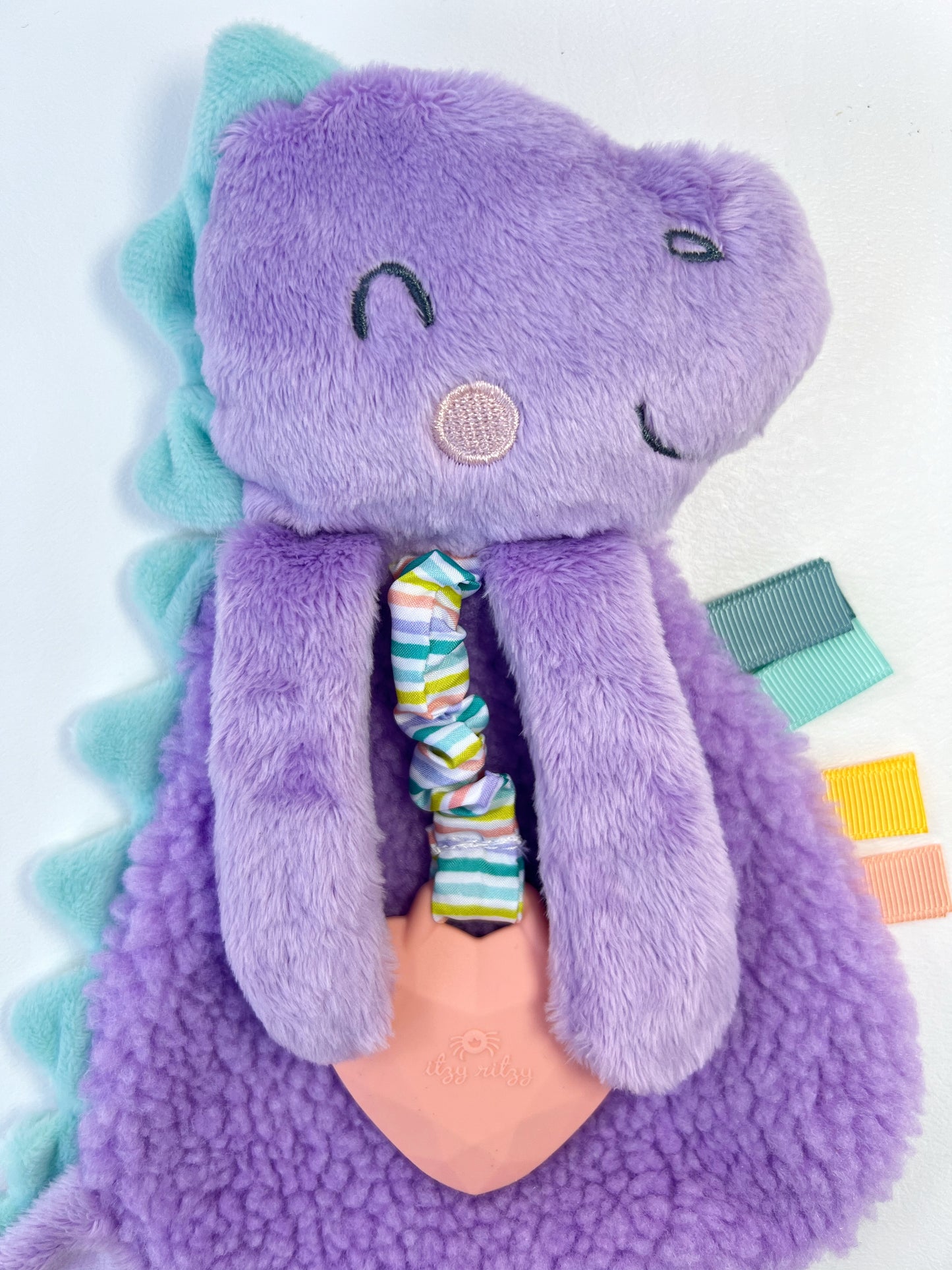 Itzy Lovey Plush and Teether Toy, Dempsey the Dino